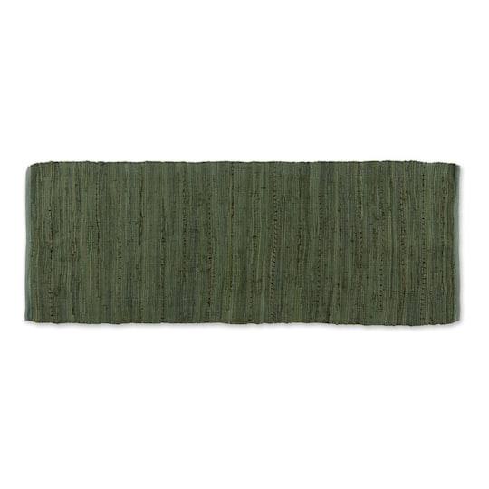 DII® Olive Green Rag Rug, 2ft. x 6ft.